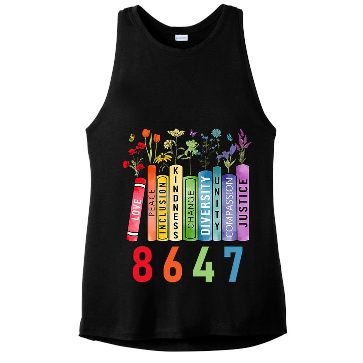Equal Rights Book Flower Anti Trump Feminist Women Rights Ladies PosiCharge Tri-Blend Wicking Tank