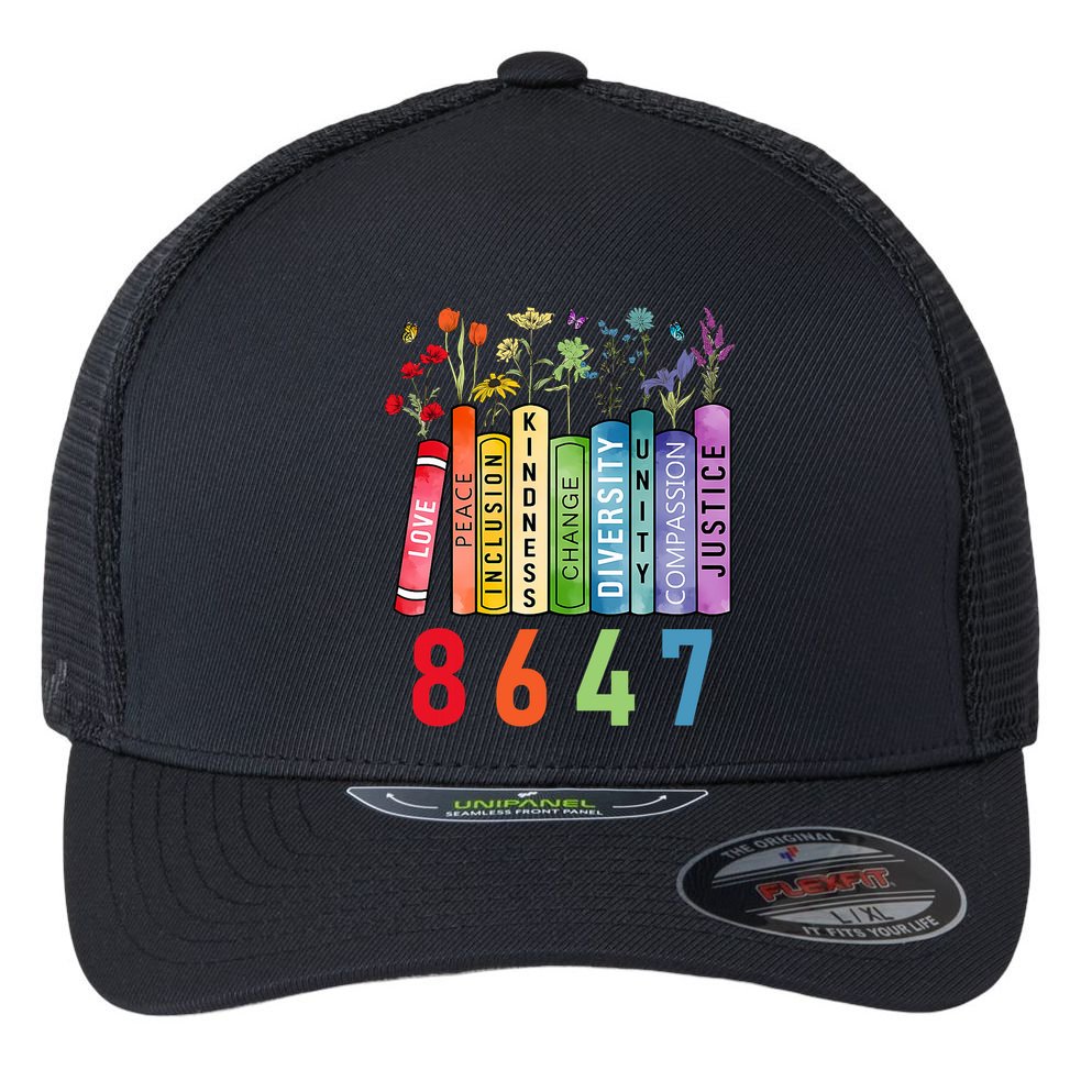 Equal Rights Book Flower Anti Trump Feminist Women Rights Flexfit Unipanel Trucker Cap
