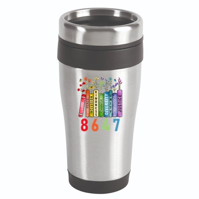Equal Rights Book Flower Anti Trump Feminist Women Rights 16oz Travel Tumbler