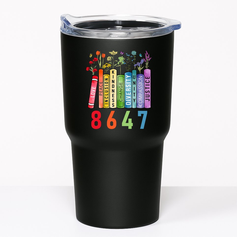 Equal Rights Book Flower Anti Trump Feminist Women Rights Tumbler