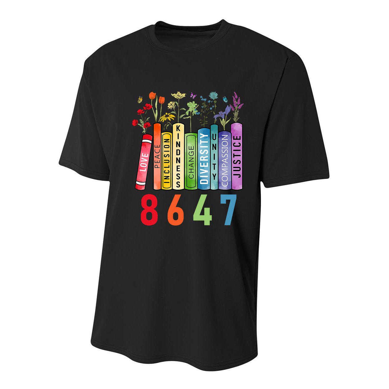 Equal Rights Book Flower Anti Trump Feminist Women Rights Youth Performance Sprint T-Shirt