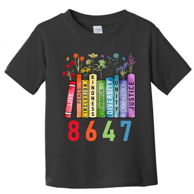 Equal Rights Book Flower Anti Trump Feminist Women Rights Toddler T-Shirt