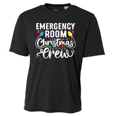 Emergency Room Christmas Crew Nurse Tech Secretary Cooling Performance Crew T-Shirt