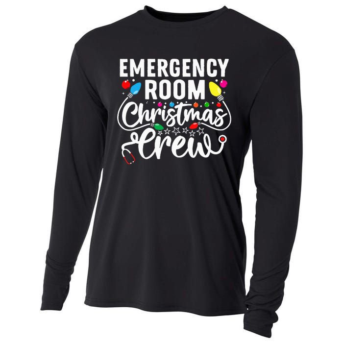 Emergency Room Christmas Crew Nurse Tech Secretary Cooling Performance Long Sleeve Crew