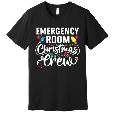 Emergency Room Christmas Crew Nurse Tech Secretary Premium T-Shirt