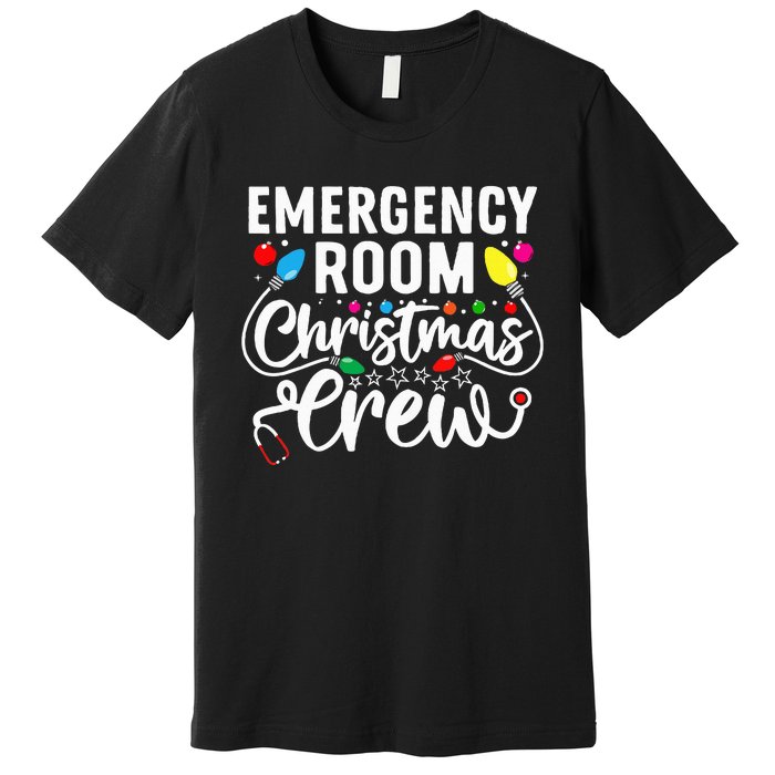 Emergency Room Christmas Crew Nurse Tech Secretary Premium T-Shirt