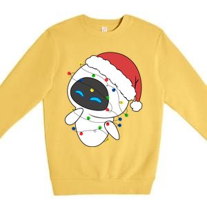 Eve Robot Christmas Lights Eve Robot Very Merry Xmas Party Matching Premium Crewneck Sweatshirt