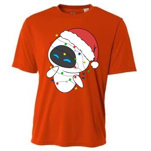 Eve Robot Christmas Lights Eve Robot Very Merry Xmas Party Matching Cooling Performance Crew T-Shirt