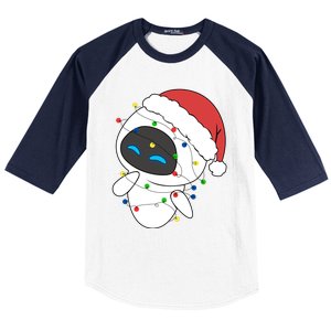 Eve Robot Christmas Lights Eve Robot Very Merry Xmas Party Matching Baseball Sleeve Shirt