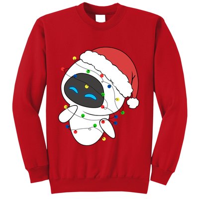 Eve Robot Christmas Lights Eve Robot Very Merry Xmas Party Matching Sweatshirt
