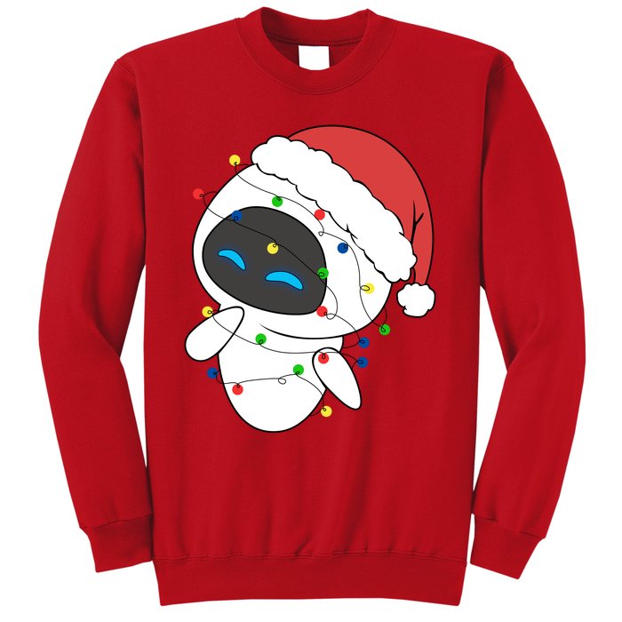 Eve Robot Christmas Lights Eve Robot Very Merry Xmas Party Matching Sweatshirt