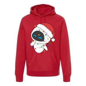 Eve Robot Christmas Lights Eve Robot Very Merry Xmas Party Matching Premium Hoodie