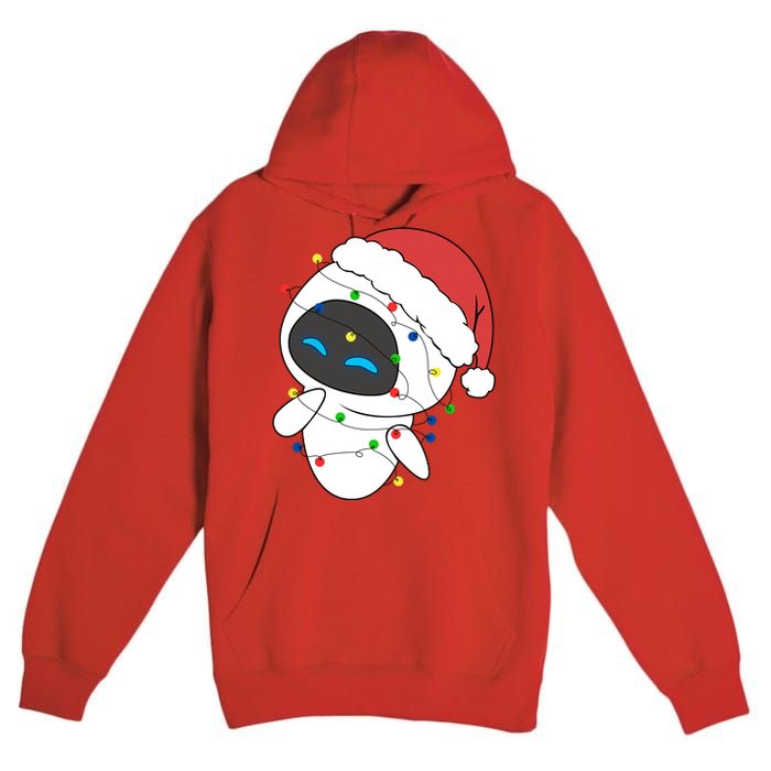 Eve Robot Christmas Lights Eve Robot Very Merry Xmas Party Matching Premium Pullover Hoodie