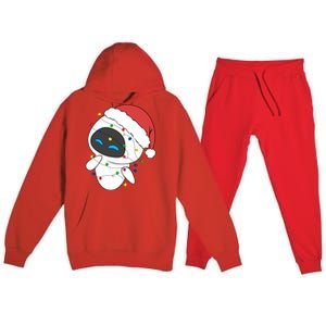 Eve Robot Christmas Lights Eve Robot Very Merry Xmas Party Matching Premium Hooded Sweatsuit Set