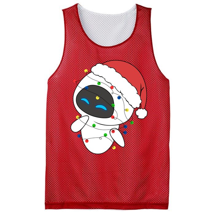 Eve Robot Christmas Lights Eve Robot Very Merry Xmas Party Matching Mesh Reversible Basketball Jersey Tank