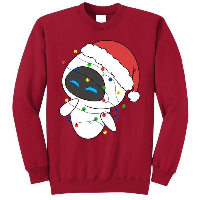 Eve Robot Christmas Lights Eve Robot Very Merry Xmas Party Matching Tall Sweatshirt