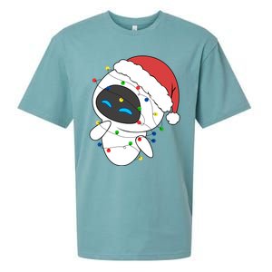 Eve Robot Christmas Lights Eve Robot Very Merry Xmas Party Matching Sueded Cloud Jersey T-Shirt