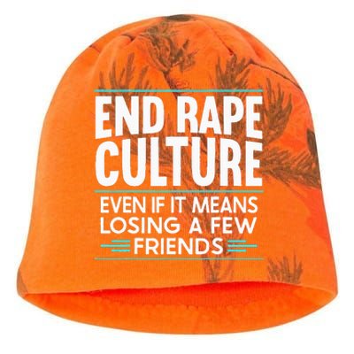 End Rape Culture Sexual Assault Awareness Stop The Violence Kati - Camo Knit Beanie