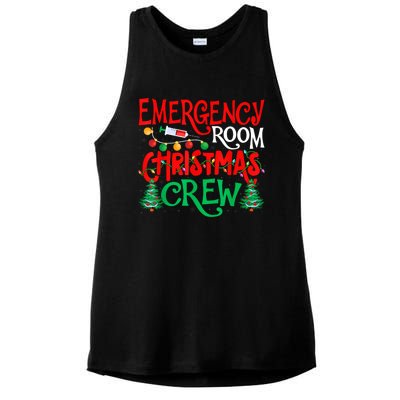 Emergency Room Christmas Crew Er Nurse Xmas Holiday Nursing Ladies PosiCharge Tri-Blend Wicking Tank