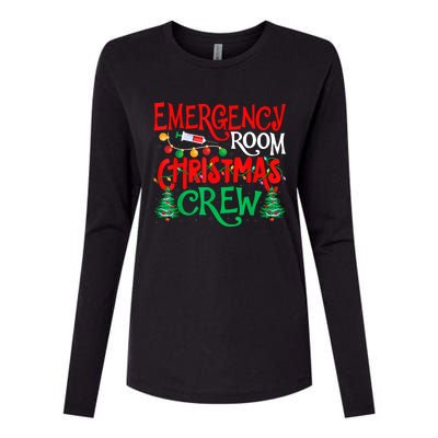 Emergency Room Christmas Crew Er Nurse Xmas Holiday Nursing Womens Cotton Relaxed Long Sleeve T-Shirt