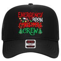 Emergency Room Christmas Crew Er Nurse Xmas Holiday Nursing High Crown Mesh Back Trucker Hat