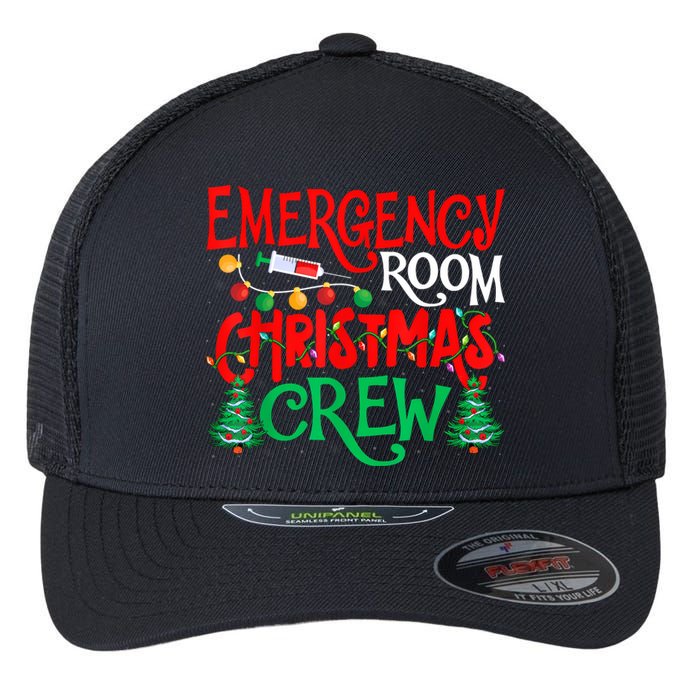 Emergency Room Christmas Crew Er Nurse Xmas Holiday Nursing Flexfit Unipanel Trucker Cap