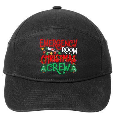 Emergency Room Christmas Crew Er Nurse Xmas Holiday Nursing 7-Panel Snapback Hat