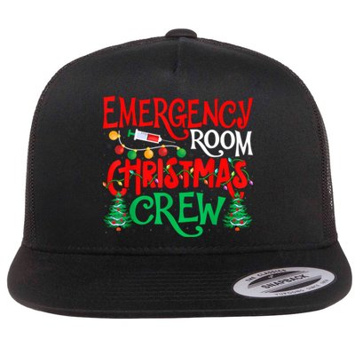 Emergency Room Christmas Crew Er Nurse Xmas Holiday Nursing Flat Bill Trucker Hat