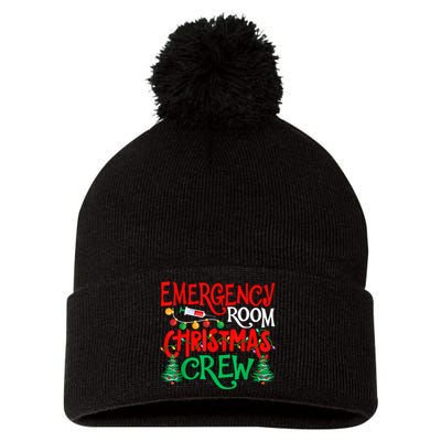 Emergency Room Christmas Crew Er Nurse Xmas Holiday Nursing Pom Pom 12in Knit Beanie