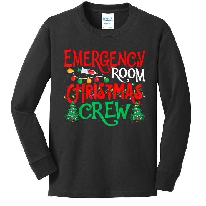 Emergency Room Christmas Crew Er Nurse Xmas Holiday Nursing Kids Long Sleeve Shirt