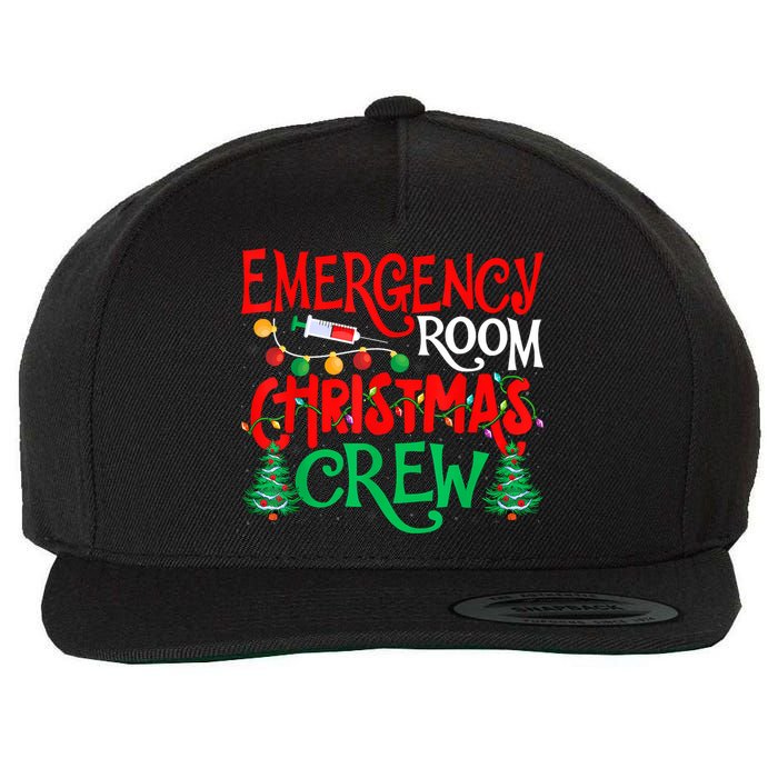 Emergency Room Christmas Crew Er Nurse Xmas Holiday Nursing Wool Snapback Cap