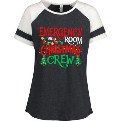 Emergency Room Christmas Crew Er Nurse Xmas Holiday Nursing Enza Ladies Jersey Colorblock Tee