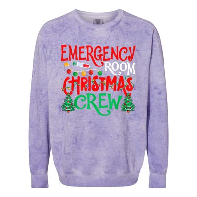 Emergency Room Christmas Crew Er Nurse Xmas Holiday Nursing Colorblast Crewneck Sweatshirt