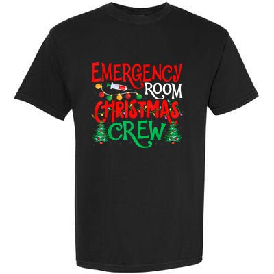 Emergency Room Christmas Crew Er Nurse Xmas Holiday Nursing Garment-Dyed Heavyweight T-Shirt