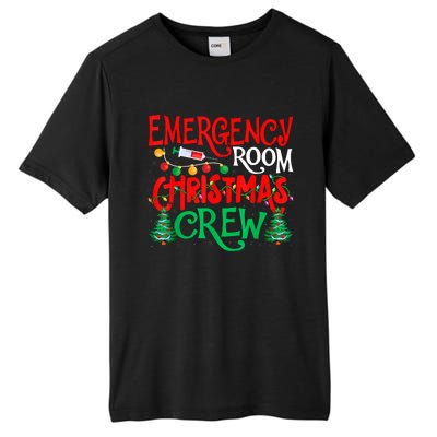 Emergency Room Christmas Crew Er Nurse Xmas Holiday Nursing Tall Fusion ChromaSoft Performance T-Shirt