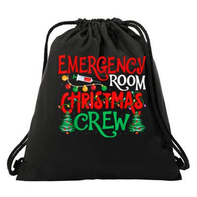 Emergency Room Christmas Crew Er Nurse Xmas Holiday Nursing Drawstring Bag