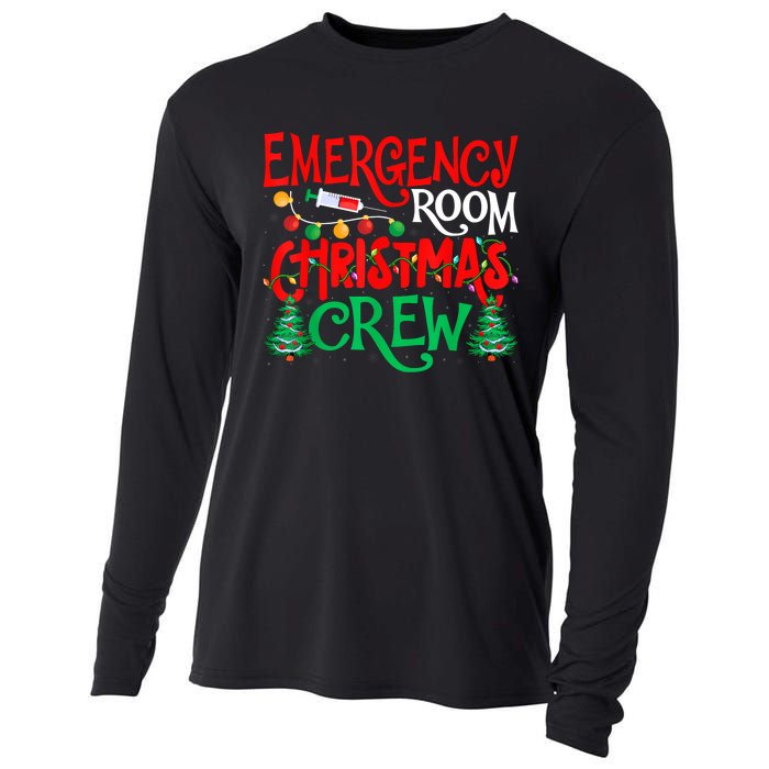 Emergency Room Christmas Crew Er Nurse Xmas Holiday Nursing Cooling Performance Long Sleeve Crew