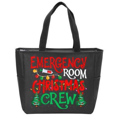 Emergency Room Christmas Crew Er Nurse Xmas Holiday Nursing Zip Tote Bag