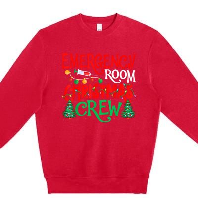 Emergency Room Christmas Crew Er Nurse Xmas Holiday Nursing Premium Crewneck Sweatshirt