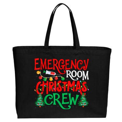 Emergency Room Christmas Crew Er Nurse Xmas Holiday Nursing Cotton Canvas Jumbo Tote