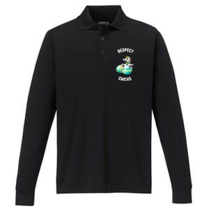 Easter Respect Chicks Trex Dinosaur Bunny Ears Gift Performance Long Sleeve Polo