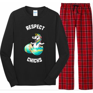 Easter Respect Chicks Trex Dinosaur Bunny Ears Gift Long Sleeve Pajama Set