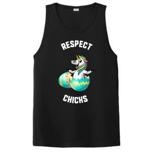 Easter Respect Chicks Trex Dinosaur Bunny Ears Gift PosiCharge Competitor Tank