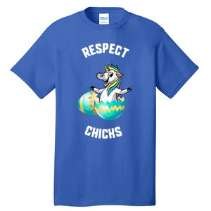 Easter Respect Chicks Trex Dinosaur Bunny Ears Gift Tall T-Shirt