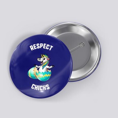 Easter Respect Chicks Trex Dinosaur Bunny Ears Gift Button