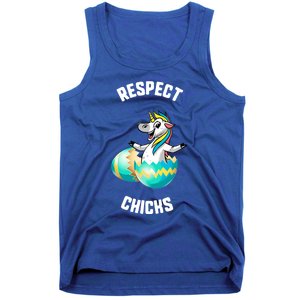 Easter Respect Chicks Trex Dinosaur Bunny Ears Gift Tank Top