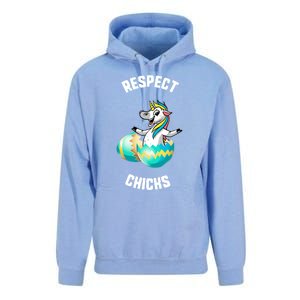 Easter Respect Chicks Trex Dinosaur Bunny Ears Gift Unisex Surf Hoodie