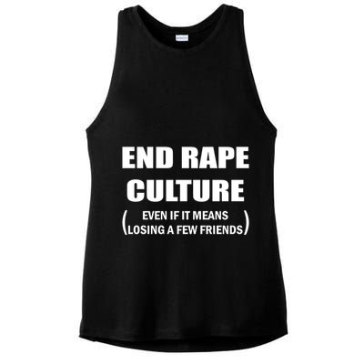 End Rape Culture Even If It Means Losing A Few Friends Ladies PosiCharge Tri-Blend Wicking Tank