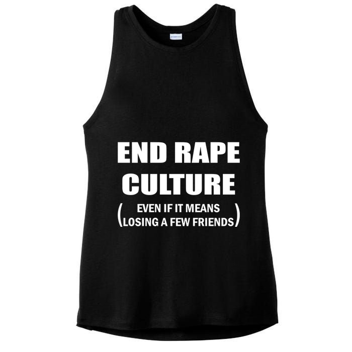 End Rape Culture Even If It Means Losing A Few Friends Ladies PosiCharge Tri-Blend Wicking Tank