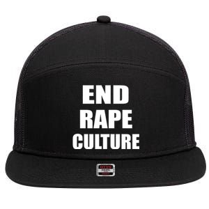 End Rape Culture 7 Panel Mesh Trucker Snapback Hat